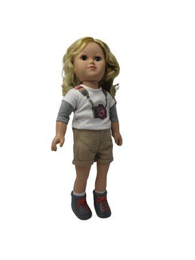 CitiToy 2013 GS126 GM15 Blond 18" Tall  Doll with Camera Shirt